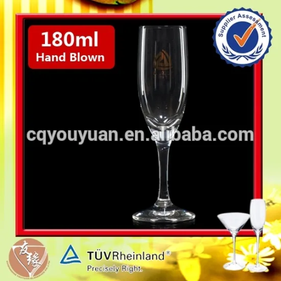 cheap high white crystal clear glass champagne flutes wholesale