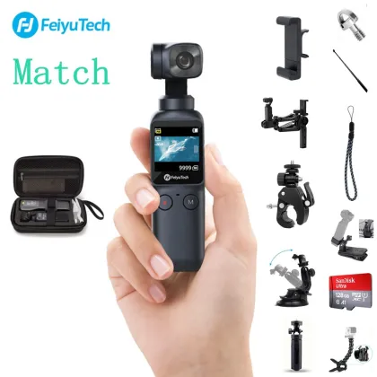 Feiyu Pocket Sport Camera 4K HD Handheld Gimbal Wifi AI 8x Slow Motion For Vlog Video VS Fimi Palm VS DJI OSMO Opcket