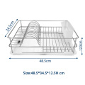 chrome plated metal Dish Drainer Rack drying rack with utensils holder dish drying rack for kitchen sink to kitchen