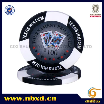 11.5g Texas Hold'em Tournament Poker Chips with Custom Stickers