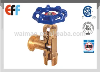 1/2"-- 3/4"Pipe and Hose threads Straight Brass Stop Valve with CSA certificated