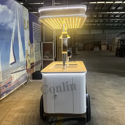 Portable Hand Push Gelato Van