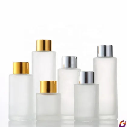 Frosted Glass Essence Skincare Toner Bottles - 30ml, 50ml, 60ml, 100ml
