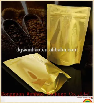 golden lucifugal aluminum foil ziplock bag