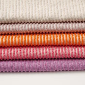 Polyester Viscose Single Jersey Fabric Jacquard