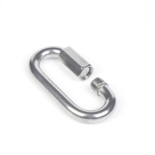 Stainless steel carabiner with round hole