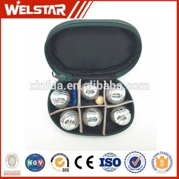 Small size 32mm metal bocce ball set with bag 6pcs