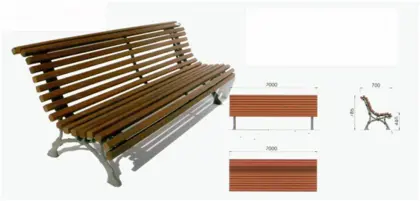 lighting poles benches
