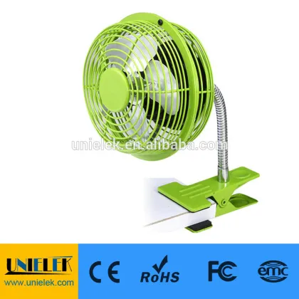 UNI-807 Usb fan flexible mini clip fan for power bank 2 speeds 6 inch fan blue green brown color
