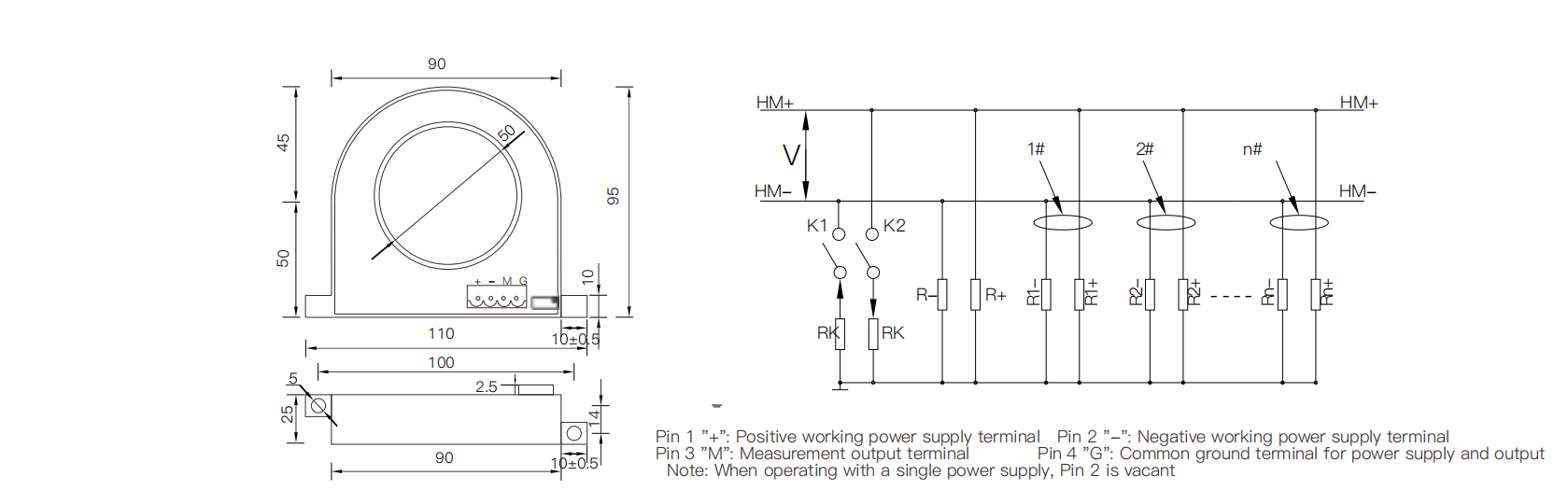 High-precision leakage current sensor