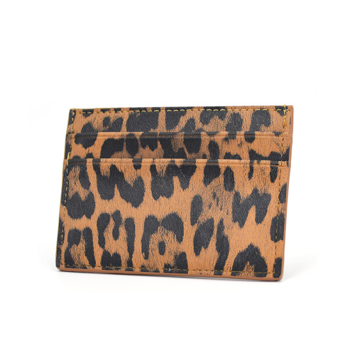 Retro Stylish Leopard Leather Card Holder