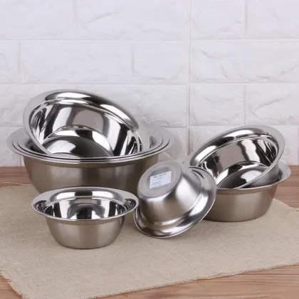 Stainless Steel Salad Bowl Commercial Mixing Bowl China Tableware