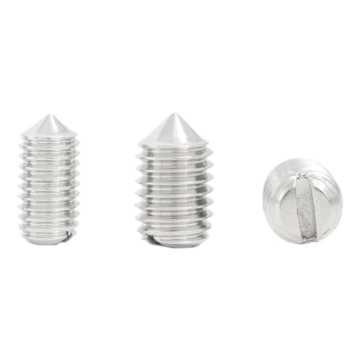 High Quantity M6 x 10mm Slotted Set Screws in Plain Stainless Steel 304: DIN Cartons + Plastic Bags, 24/7 Online Availability
