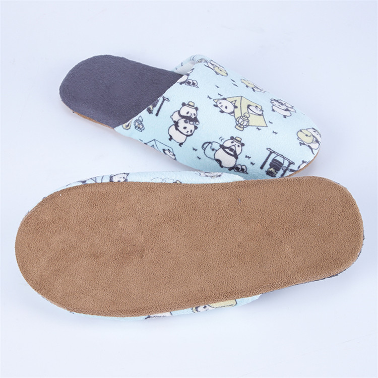 Printed Design Plush Fabric Slippers