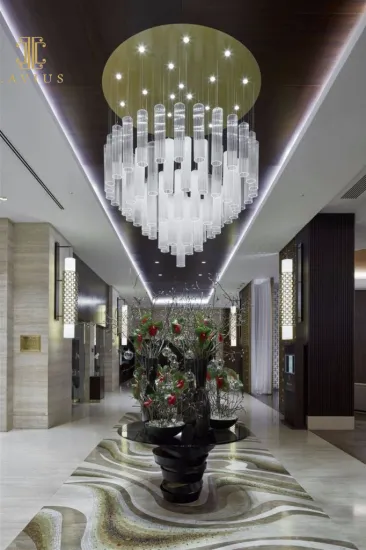 Large drop crystal chandelier pendant ceiling light