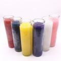 7 Day Chakra Glass Church Candles