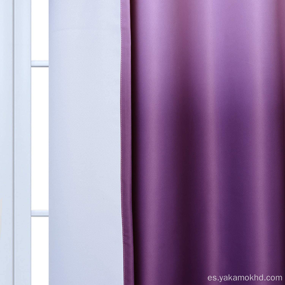 Cortinas Ombre moradas para dormitorio