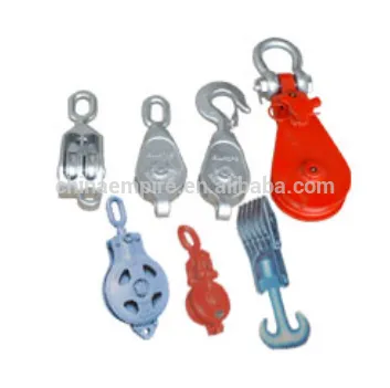 Double pulley block lifting block for marine use
