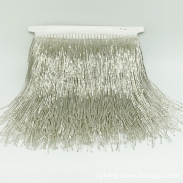 Handcrafted 14cm Crystal Glass Beaded Fringe Tassel Trim for Dance Decorations