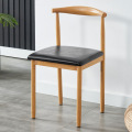Commercial Leather Padded Dining Chairs with wood