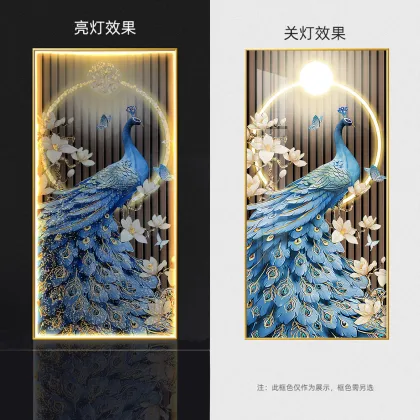 LED Lights Wall Art Metal Porch Decorative Wall Painting