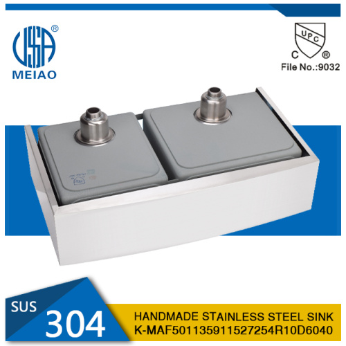 Apron Sink 35 Inch Best Handmade Stainless Steel Double Sink Supplier