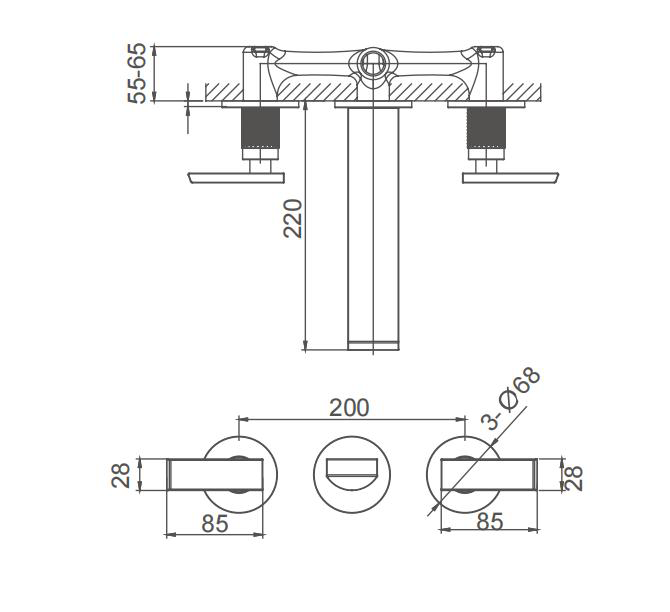 Concealed Basin Mixer