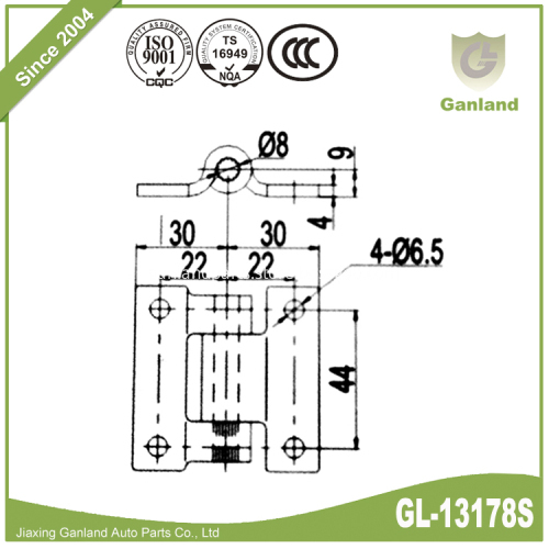 Stainless Steel Light Duty Flat Butt Door Hinge
