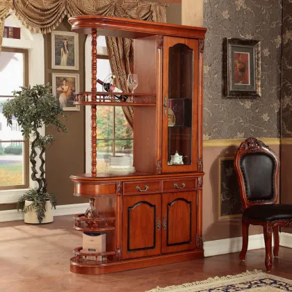 High grade living room furniture display cabinet wooden design partition cabinet