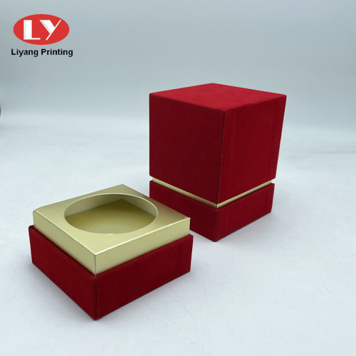 Luxury Red Velvet Square Perfume Box