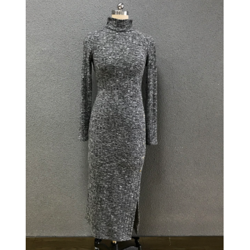 Women's Elegant Knitted Checked Sexy Slim Stretch Dress