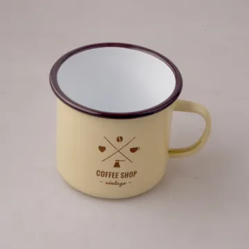 Promotion Gift Metal Enamel Coffee Mug Enamel Cup with Logo Printing China Factory