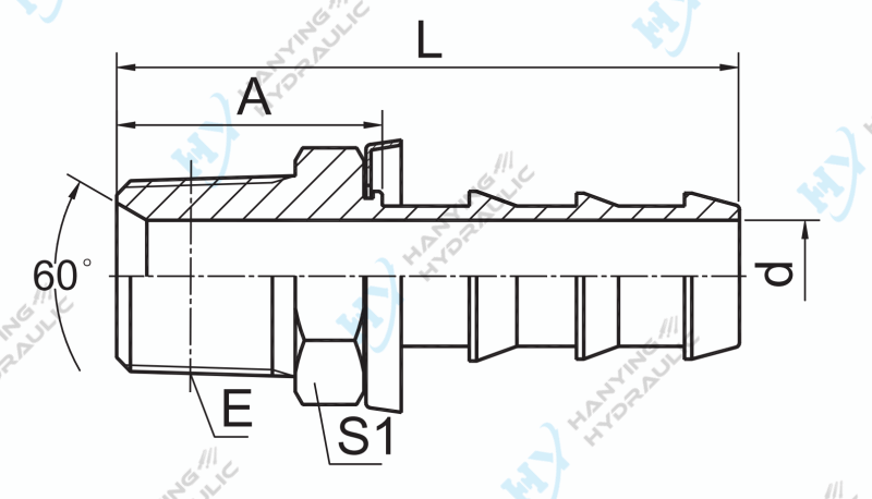 NPT Male 60 Degree Cone Seat Hydraulic Fittings