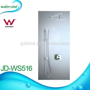 Watermark wall separate shower mixer taps with handshower and round shower head