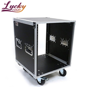 12U Flight Case - DJ Case met wielen en amp -rack