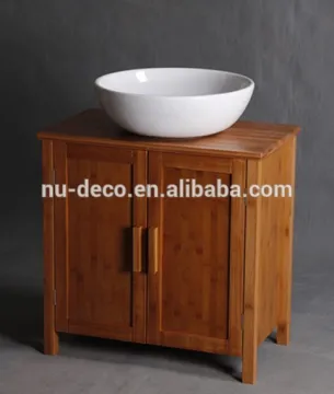 European style bathroom vanity cabinet bamboo bathroom sink base cabinet