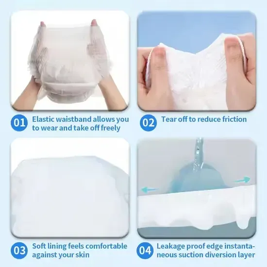 Biodegradable Organic Pull-Up Diapers for Babies