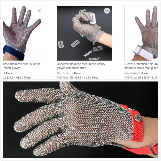 Metal Gloves for Cutting Meat - Cut Resistant Metal Mesh Safety Glove/  Wrist Length Stainless Steel Mesh Glove/Meat Processing Glove - China  Stainless Steel Glove and Steel Ring Mesh Glove price