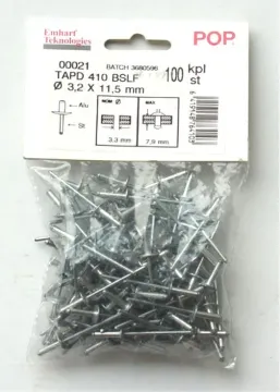 Rivet Alu 3, 2X11, 5 mm A100PCS