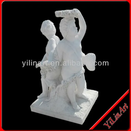 Nude Boy Marble Sculpture, Stone Statue of Boy Statue For Decoration YL-R203