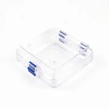 Clear Plastic Double Elastic Membrane Display Boxes - Square