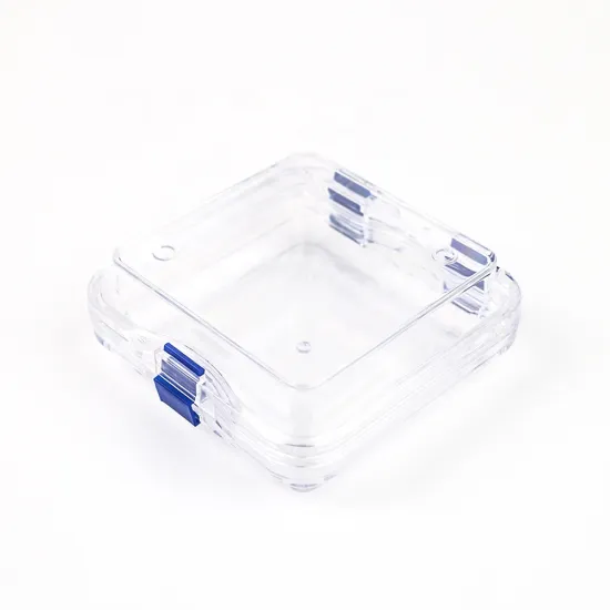 Clear Plastic Double Elastic Membrane Display Boxes - Square