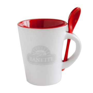 Custom Christmas Coffee Mug with Sublimation Printing and Spoon in Handle