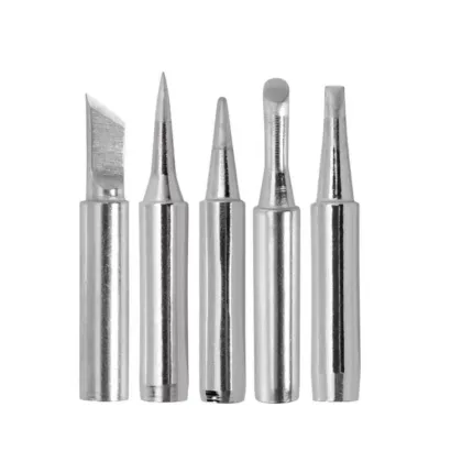 Black Electronic Maintenance Tools - 5 Piece Soldering Iron Tips with Conversion Tips