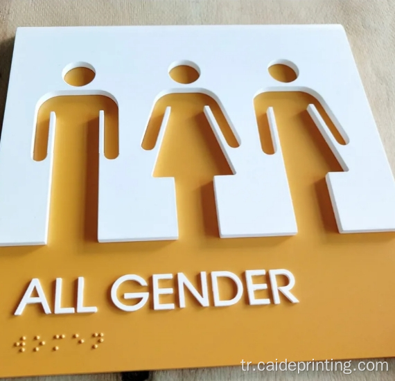 304 SS Boyalı Renk Tacil Braille İşaret Tabağı