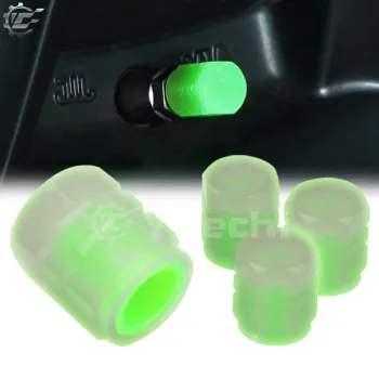 Yuechi Auto Universal Luminous Tire Valve Cap Covers, 4pcs