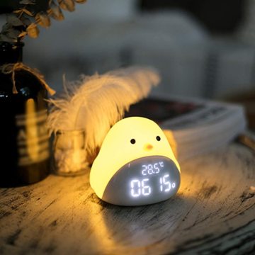 Cute Time Bird Night Light Alarm Clock for Kids