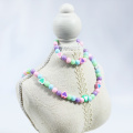 Conjunto de jóias de corrente de cerâmica macia multicolor