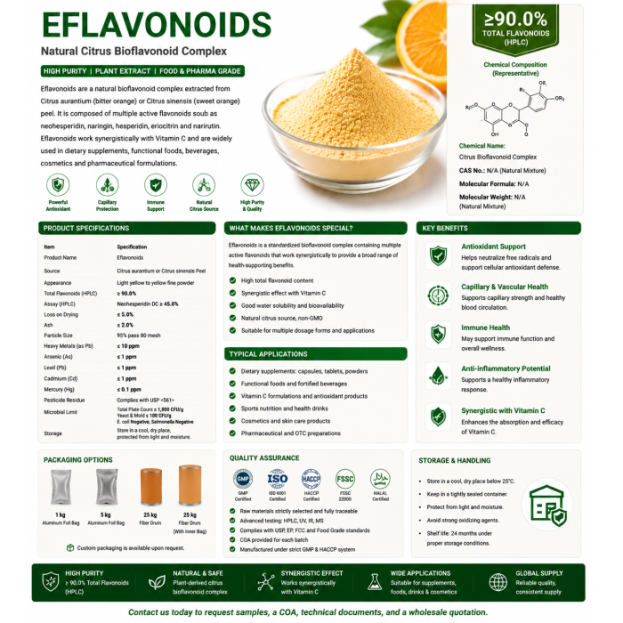 Eflavonoides Extracto de flavonoides en polvo