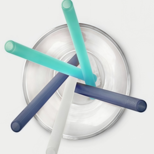 bent silicone straws